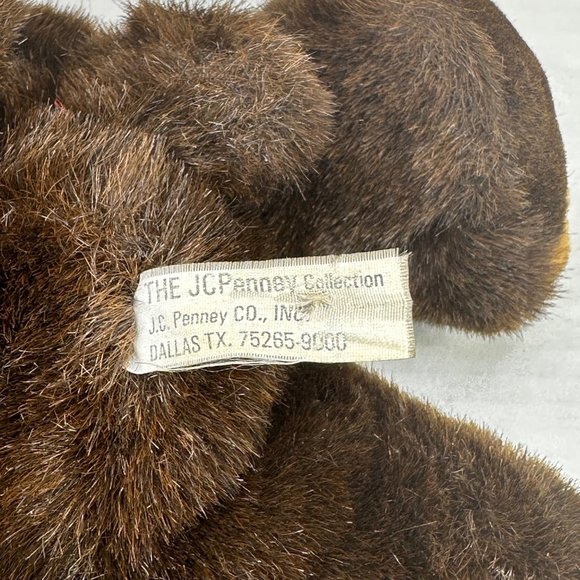 JC Penney Plush Teddy Bear Puppet With Bowtie Preowned One Foot Toe Separator Lo - Picture 6 of 11